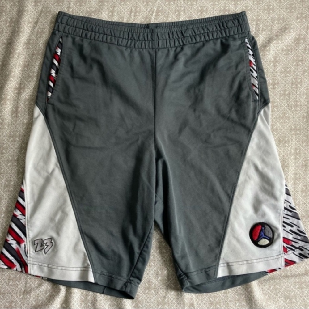 Jordan Gray and White Athletic Shorts